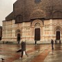 Bologna's Piazza Maggiore. Sadly, the frontage of the vast St Petronio cathedral never got finished!