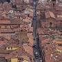 The line of the Roman Via Emiglia is still very clear in modern-day Bologna's street-plan.