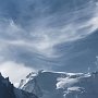 Cirrus clouds play over Mont Blanc