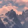 The Chamonix Aiguilles at dawn