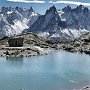 Lac Blanc looking to the Chamonix Aiguilles and the Grandes Jorasses