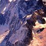 The Arete du Rochefort leading to the Dent du Geant and the Grandes Jorasses