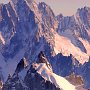 Early light on the Aiguilles