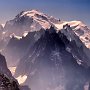 Early morning light on Mont Blanc, seen from the Petite Aiguille Verte