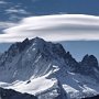 Lenticular cloud over the Aiguille Verte and Mont Blanc