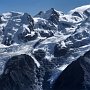 The northern view of Mont Blanc, from the Aiguille du Midi to the Aiguille du Gouter