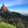 The Santuario di San Luca dominates the skyline south west of Bologna.