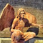 This is a new sculpture by Bologna's Laura Zizzi, of the Angel Gabriel, part of the city's 2014 Nativity installation.