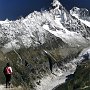 Looking to the Argentiere Glacier from near Lac Blanc