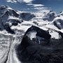 From left, Monte Rosa, Lyskamm, Castor and Pollux and the Breithorn, above Zermatt