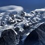 Rare lenticular cloud formations on Mont Blanc