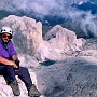 Yours truly, near summit of the Kesselkogel. View east, down towards the Antermoia Hut.