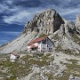 On several out of season trips through this area, I had reason to be grateful for the small "winter hut" near to the Dreizinnen hut.