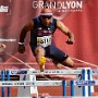 Great idea by someone to put a backdrop behind the start of the hurdles.