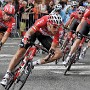 Some of the Lotto-Belisol red train in Bailleul on Stage 4.