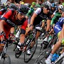 Fabian Cancellara tucked into the peloton.