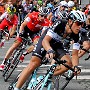 I caught Stage 4 action on a sharp left hand bend in Bailleul. Happily, no fallers.